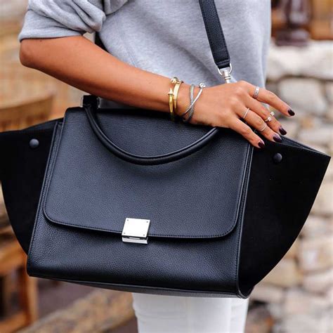 celine ocean blue trapeze|Celine trapeze bag review.